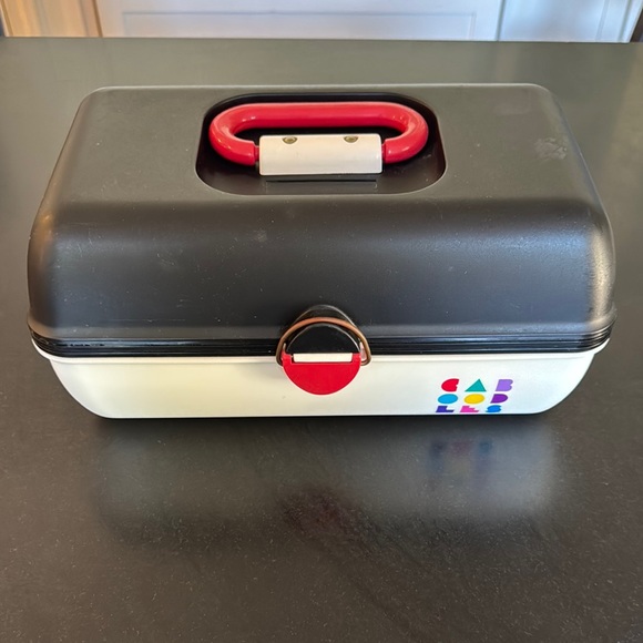 Vintage 1990s Caboodles Black and White Organizer with Colorful Logo - Picture 3 of 10